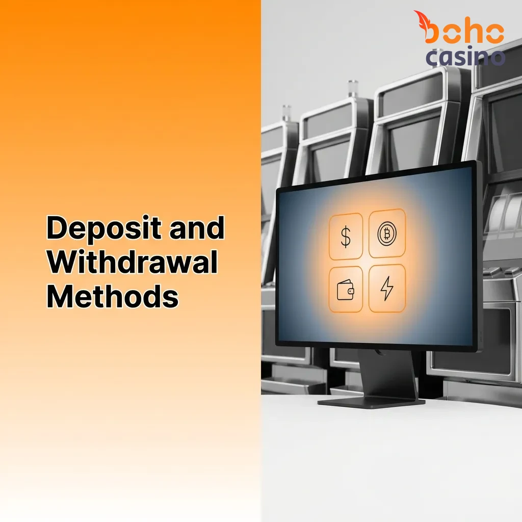 Boho Casino payment options including Visa, Mastercard, Skrill, Neteller, crypto, and other deposit/withdrawal methods